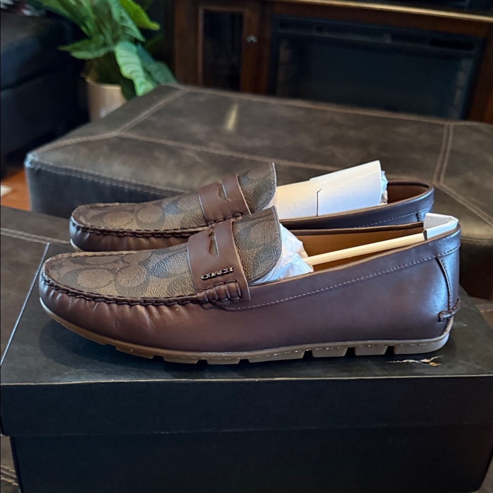 Coach Brown Leather Loafers